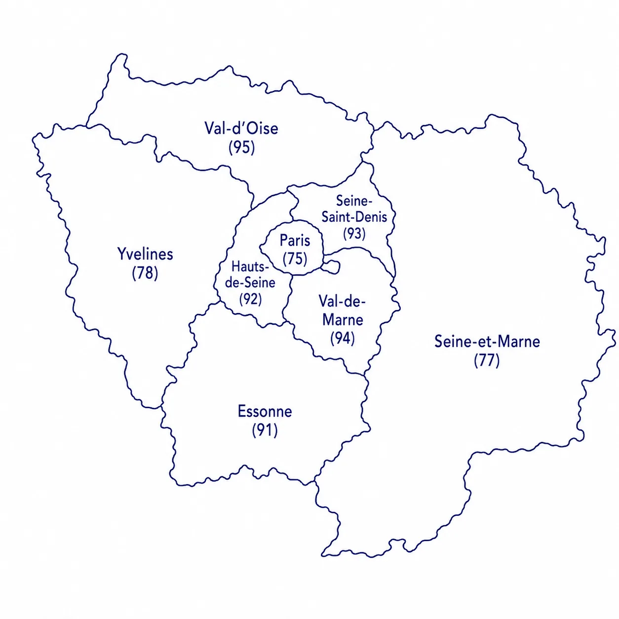Zone d'intervention VIP Informatique — Île-de-France